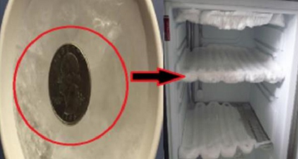 Coin in the freezer